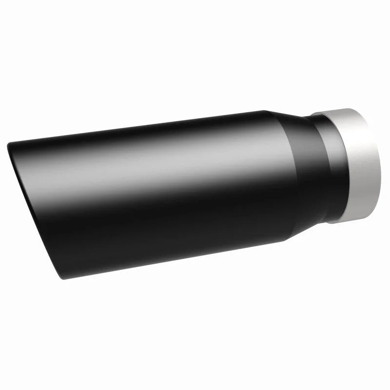 MagnaFlow Tip Stainless Black Coated Single Wall Round Single Outlet 5in Dia 4in Inlet 13in L - Installation View