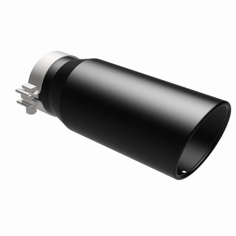 MagnaFlow Tip Stainless Black Coated Single Wall Round Single Outlet 5in Dia 4in Inlet 13in L - Additional View 8