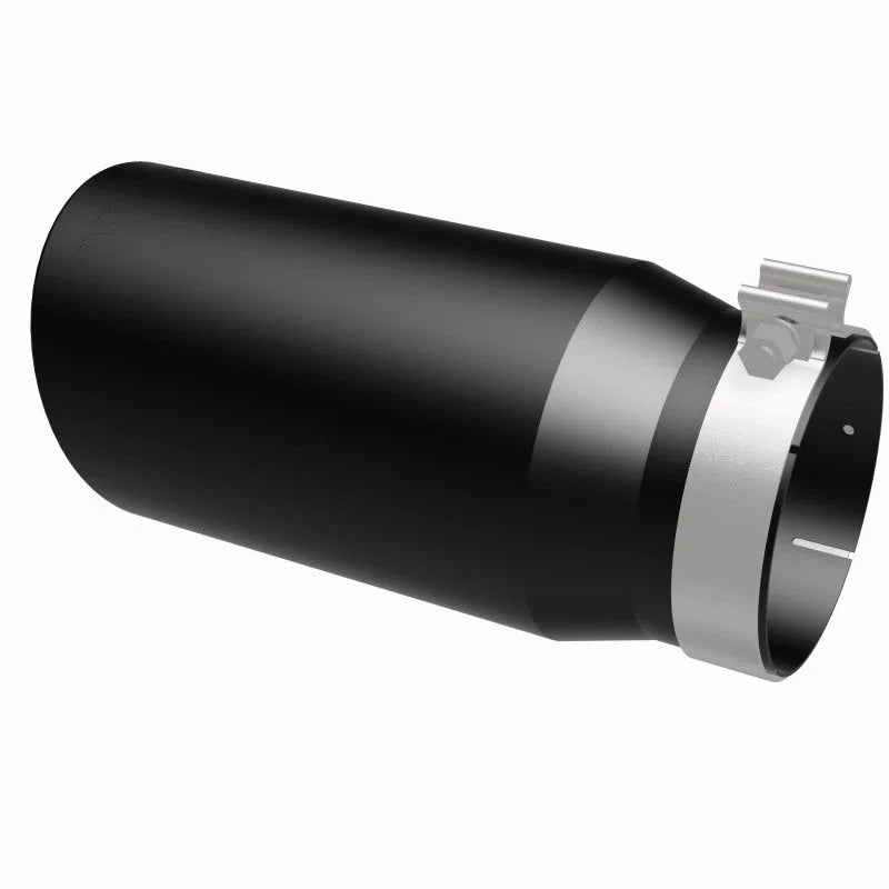 MagnaFlow Tip Stainless Black Coated Single Wall Round Single Outlet 6in Dia 5in Inlet 13in L - Additional View 6