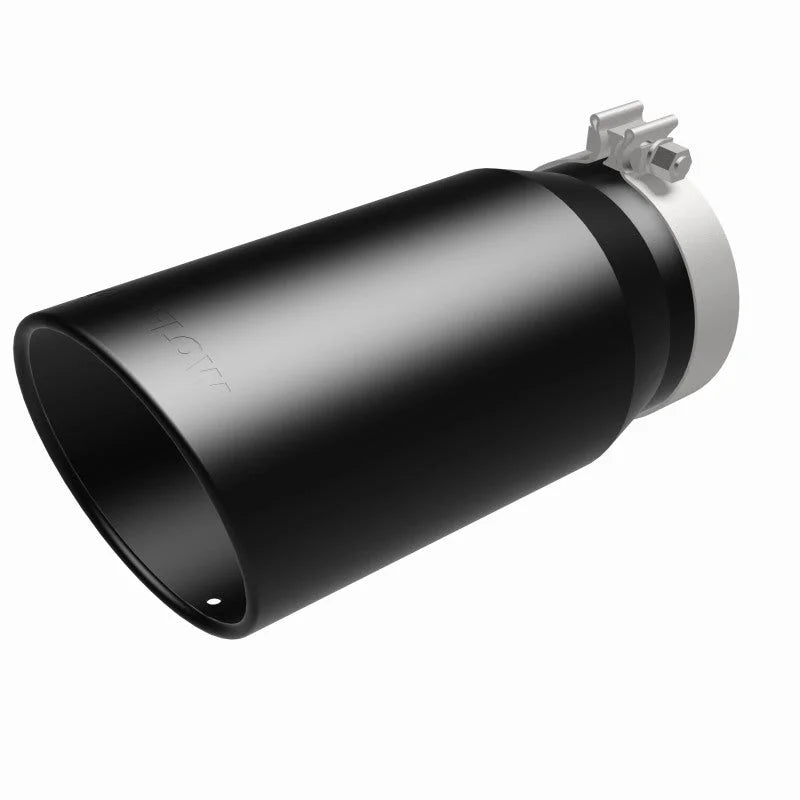 MagnaFlow Tip Stainless Black Coated Single Wall Round Single Outlet 6in Dia 5in Inlet 13in L - Additional View 7