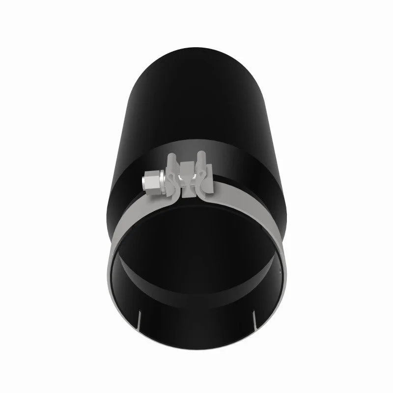 MagnaFlow Tip Stainless Black Coated Single Wall Round Single Outlet 6in Dia 5in Inlet 13in L - Additional View 11