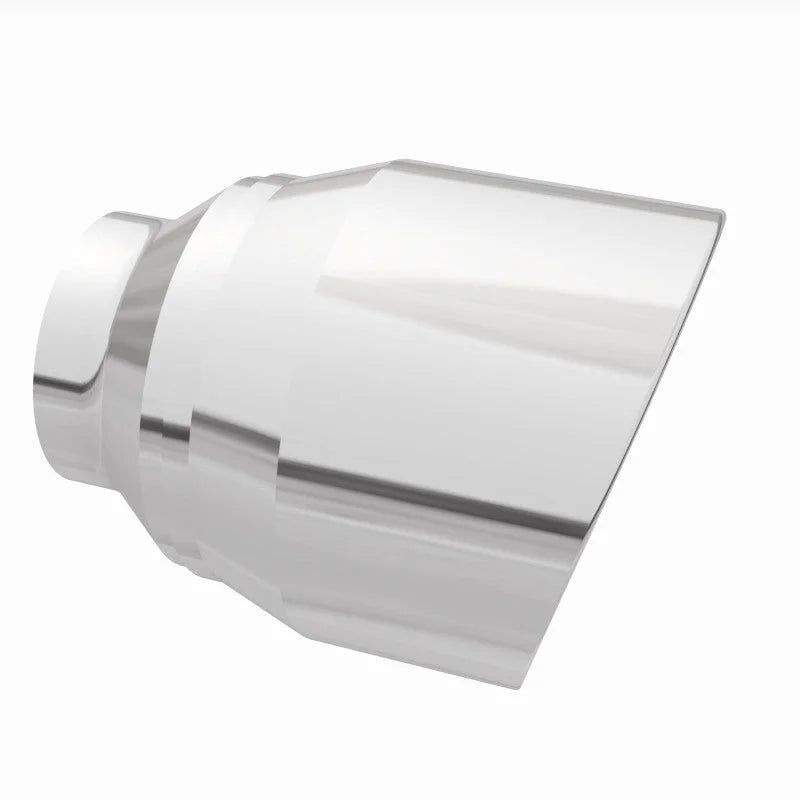 MagnaFlow Tip Stainless Double Wall Round Single Outlet Polished 4.5in DIA 2.5in Inlet 5.75in Length - Additional View 8