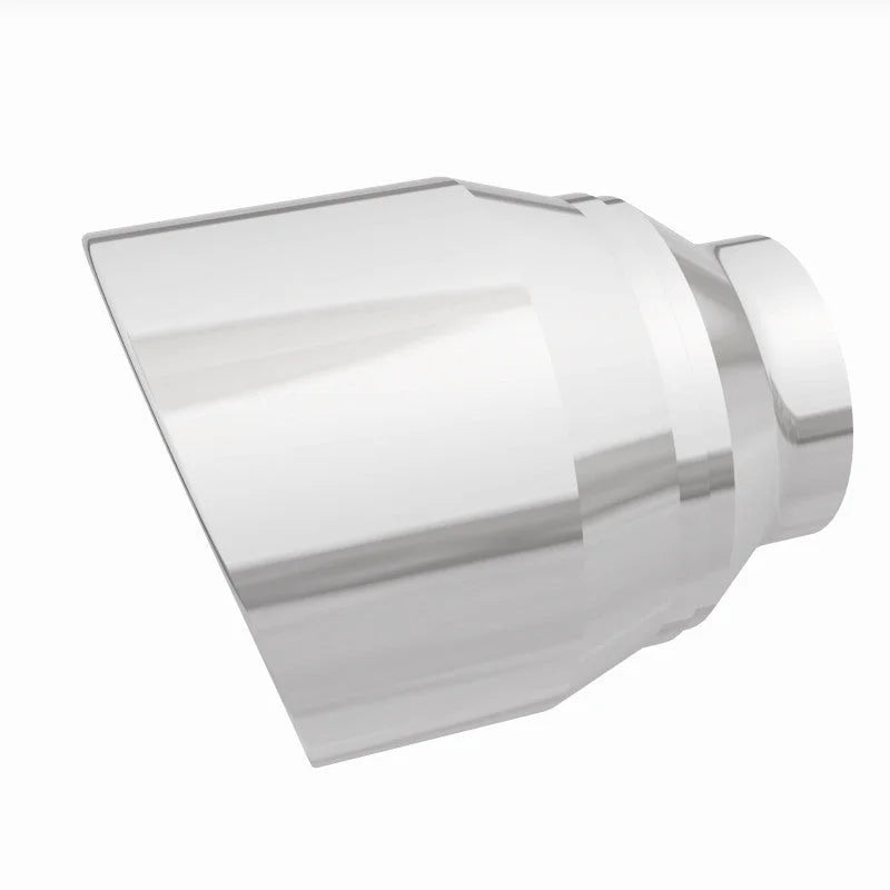 MagnaFlow Tip Stainless Double Wall Round Single Outlet Polished 4.5in DIA 2.5in Inlet 5.75in Length - Additional View 14