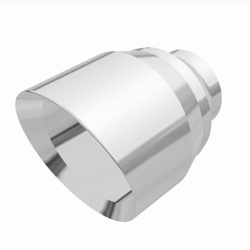 MagnaFlow Tip Stainless Double Wall Round Single Outlet Polished 4.5in DIA 2.5in Inlet 5.75in Length - Additional View 15