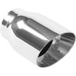 Load image into Gallery viewer, MagnaFlow Tip Stainless Double Wall Round Single Outlet Polished 3.5in DIA 2.5in Inlet 5.5in Length - Main Product View