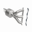 Load image into Gallery viewer, MagnaFlow Uni Catalytic Con DF 05-09 Hyundai Tucson  2.7 L P/S Manifold /05-07 Kia Truck - Back View