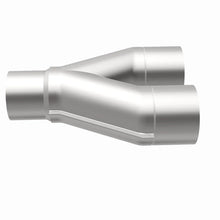 Load image into Gallery viewer, MagnaFlow Universal Trans Y-Pipe All SS 4inch (Dual) 3.5inch (Single) x 13inch (Overall) - Additional View 6