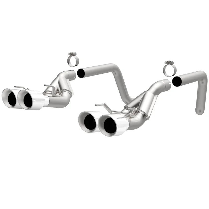 Magnaflow 09-11 Chev Corvette V8 6.2L Comp Series Quad Center Rear Exit SS Cat-Back Perf Exhaust - Side View