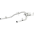 Load image into Gallery viewer, Magnaflow 09-13 Dodge Ram 1500 V6 3.6L Dual Spilt Rear Exit Polished Stainless C/B Perf Exhaust - Side View