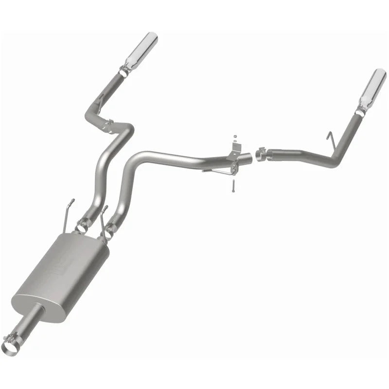 Magnaflow 09-13 Dodge Ram 1500 V6 3.6L Dual Spilt Rear Exit Polished Stainless C/B Perf Exhaust - Additional View 7