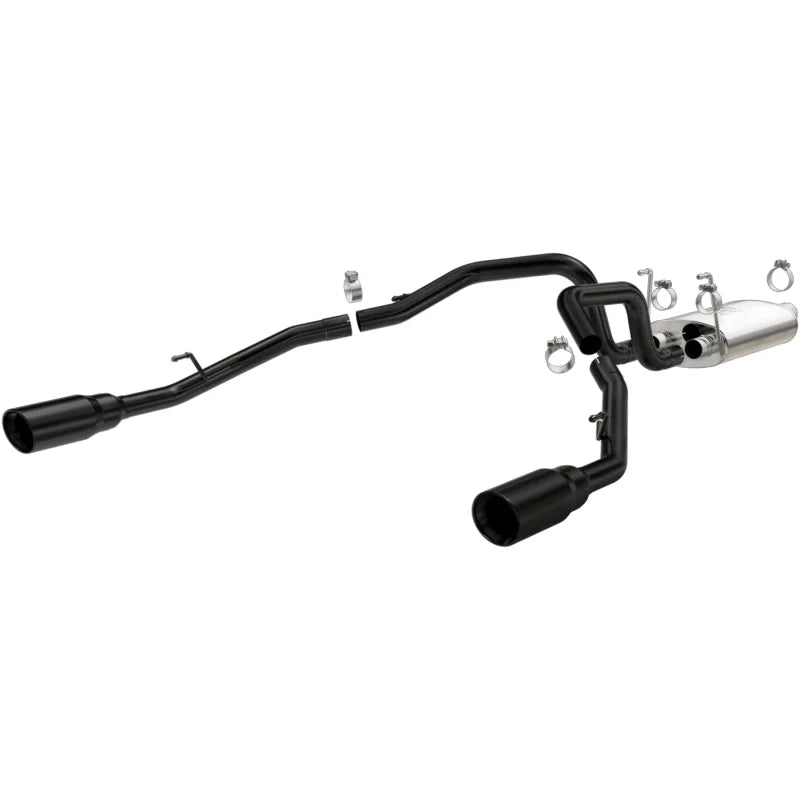 Magnaflow 09-15 Dodge Ram 1500 V8 Dual Spilt Rear Exit Black Stainless C/B Perf Exhaust - Main Product View