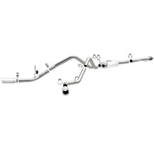 Load image into Gallery viewer, Magnaflow 14 Chev Silverado V8 5.3L CC/EC Cab Dual Split Behind Rear Tires Exit SS Cat Back Perf Exh - Side View