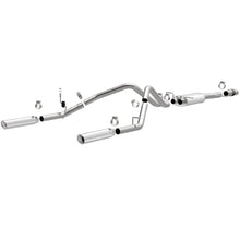 Load image into Gallery viewer, Magnaflow 14 Chev Silverado V8 5.3L SC Cab Dual Split Rear Exit SS Cat Back Perf Exhaust - Side View