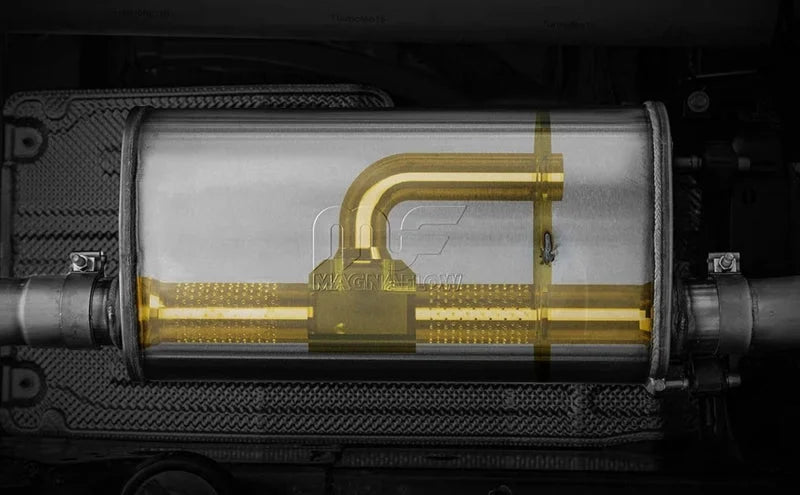 Magnaflow 2024 Toyota Tacoma Overland Series Cat-back Exhaust System - Installation View