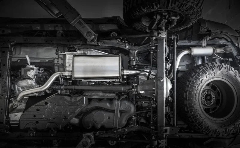 Magnaflow 24+ Toyota Land Cruiser Overland Cat-Back Exhaust System - Back View