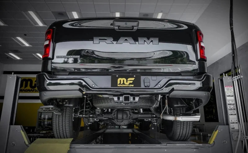 Magnaflow 25+ Ram 1500 V6 3.6L SPEQ Series Stainless Cat-Back Performance Exhaust System - Installation View