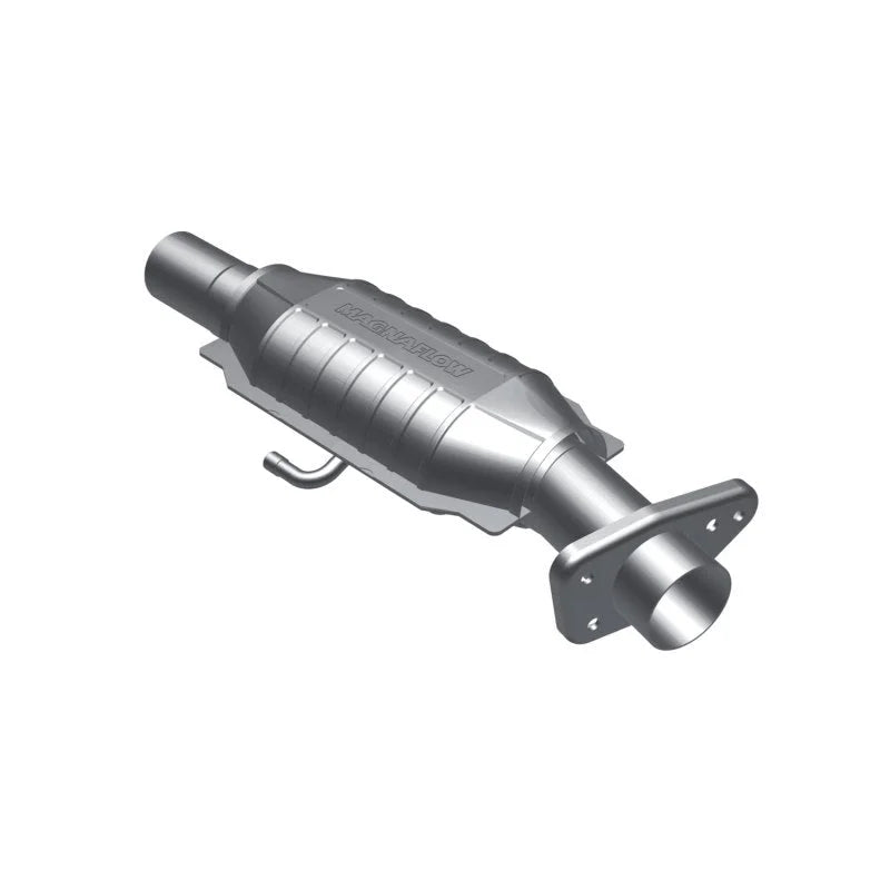 Magnaflow Conv 21.38X6.5X4 2.25 23418 fits 1977-1984 Buick / Cadillac / Chevrolet and more - Side View