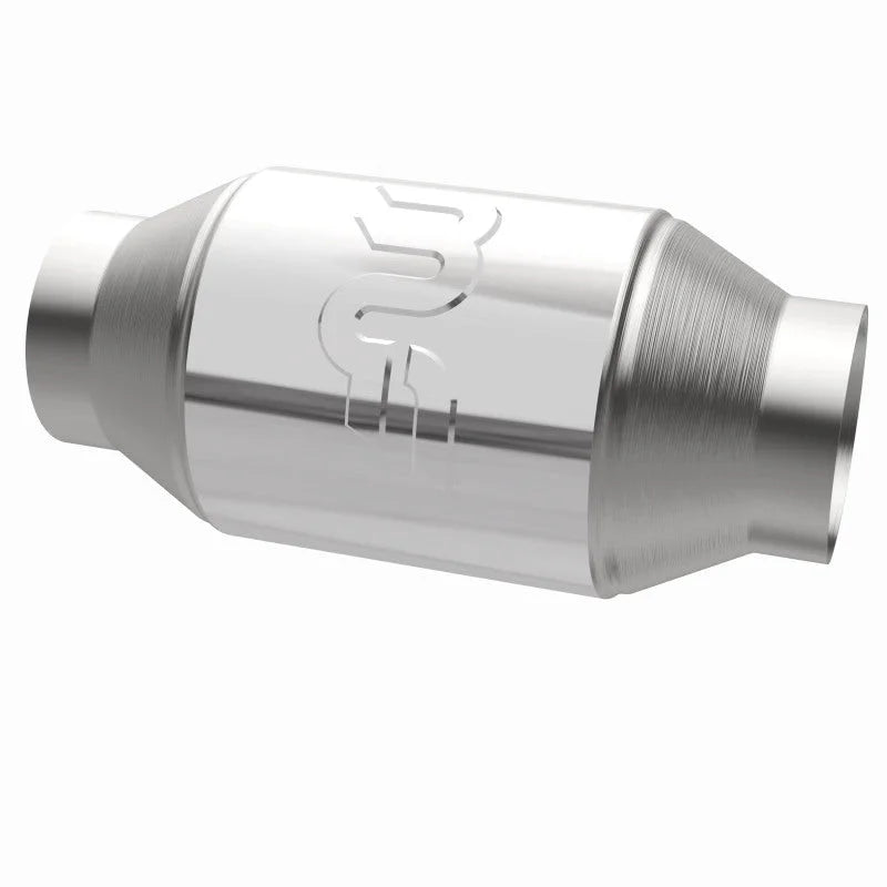 Magnaflow Premium High Flow Metallic Converter 4in OD - 2.5in In / 2.5in Out - Installation View