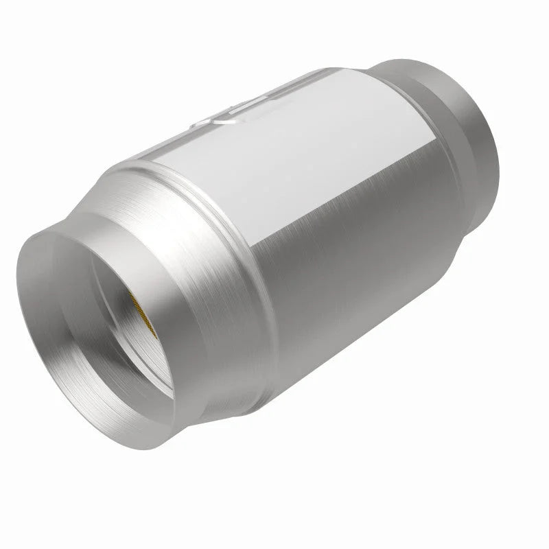 Magnaflow Premium High Flow Metallic Converter 5in OD - 4in In / 4in Out - Back View