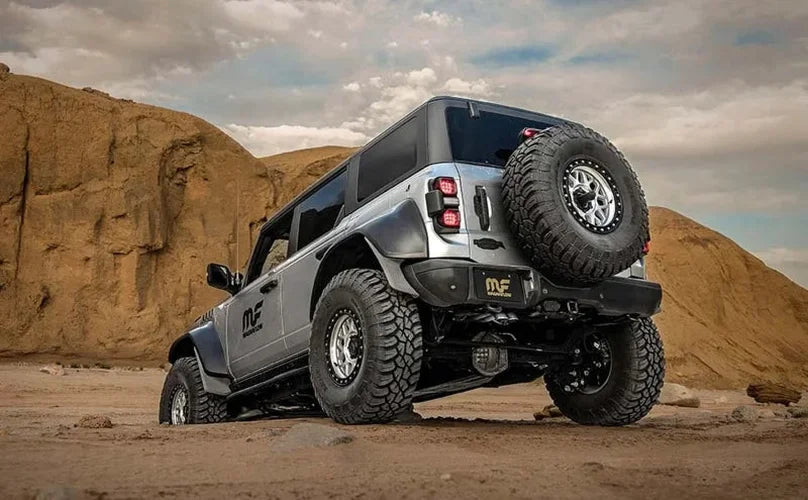 MagnaFlow System Overland Cat-Back 22-23 Ford Bronco Raptor 3.0L - Side View