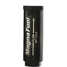 Load image into Gallery viewer, Magnafuel Racing Fuel Systems Small In-Line Filter 25 Micron 8an Inlet/Outlet MP-7010-BLK