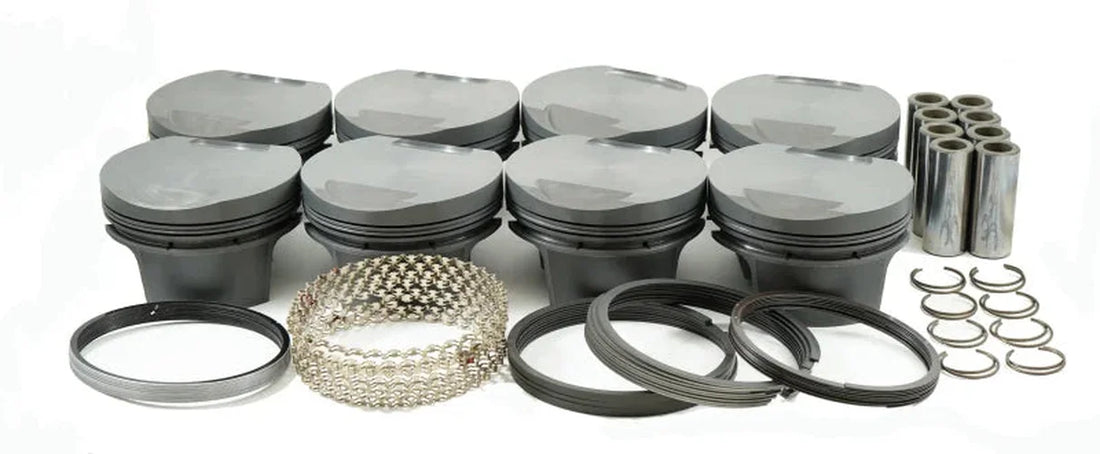 Mahle MS Piston Set BBF 544ci 4.390in Bore 4.5in Stroke 6.7in Rod 0.990 Pin -8cc 11.1 CR Set of 8 - Side View