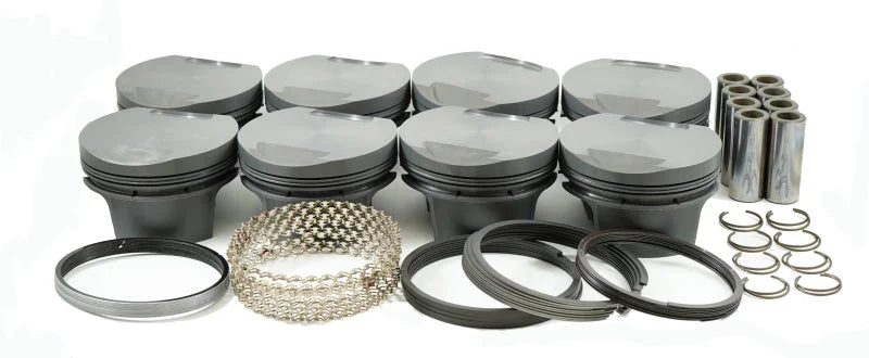 Mahle MS Piston Set BBF 544ci 4.390in Bore 4.5in Stroke 6.7in Rod 0.990 Pin -8cc 11.1 CR Set of 8 - Side View