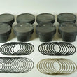 Load image into Gallery viewer, Mahle MS Piston Set GM LS 347ci 3.908in Bore 3.622stk 6.125in Rod .927 Pin -16cc 8.9 CR Set of 8 - Back View