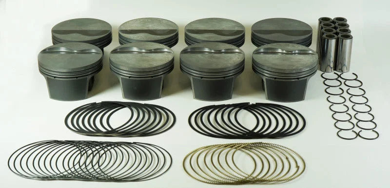 Mahle MS Piston Set GM LS 364ci 4.000in Bore 3.622in Stk 6.125in Rod .927 Pin -4cc 10.5 CR Set of 8 - Side View