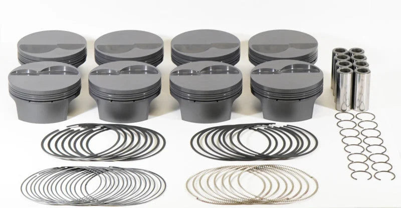 Mahle MS Piston Set SBF 331ci 4.030in Bore 3.25in Stroke 5.4in Rod .927 Pin -6cc 10.0 CR Set of 8 - Side View