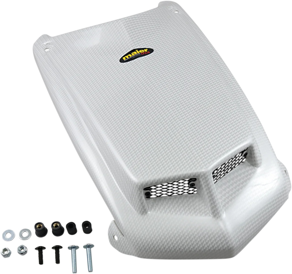 Maier ATV Hood Cover - TRX450R - White-Carbon 50975-31 - Main Product View