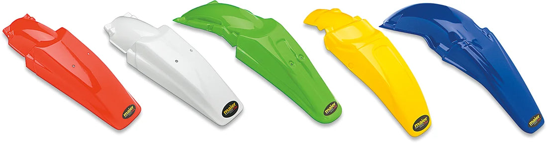 Maier MX Style Rear Fender - Red - Side View