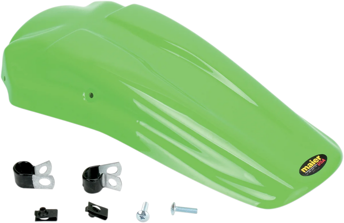 Maier MX Style Rear Fender - White - Side View