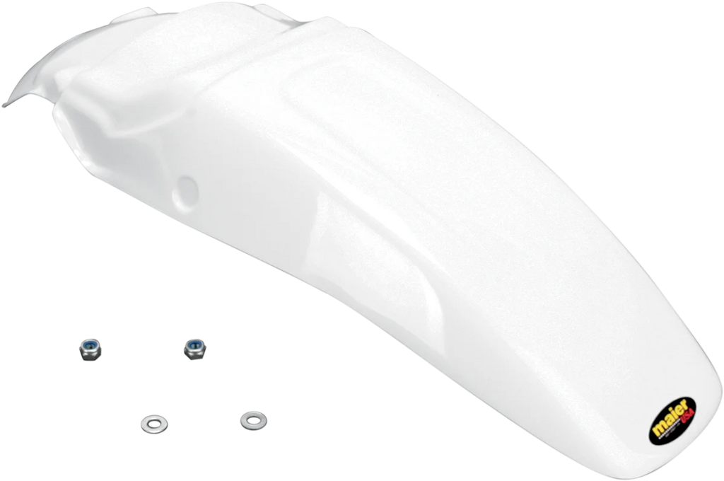 Maier MX Style Rear Fender - White - Main Product View