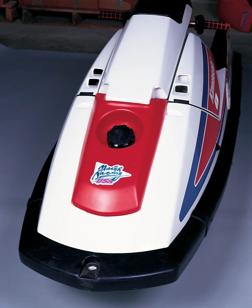 Maier Nose Trim - Red - Kawasaki JS650SX - Side View