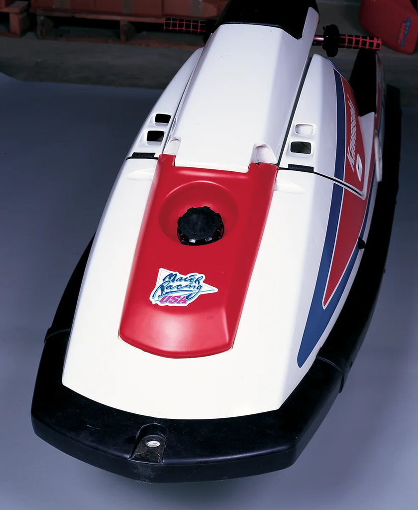 Maier Nose Trim - Red - Kawasaki JS650SX - Side View