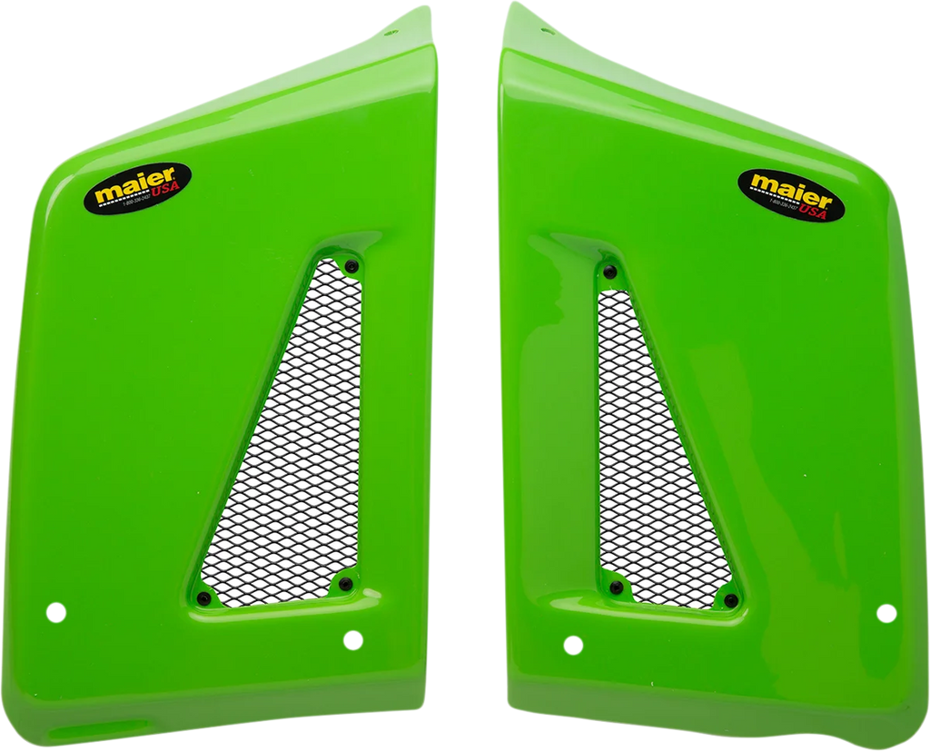 Maier Radiator Scoops - KLR - Green 578103 - Main Product View