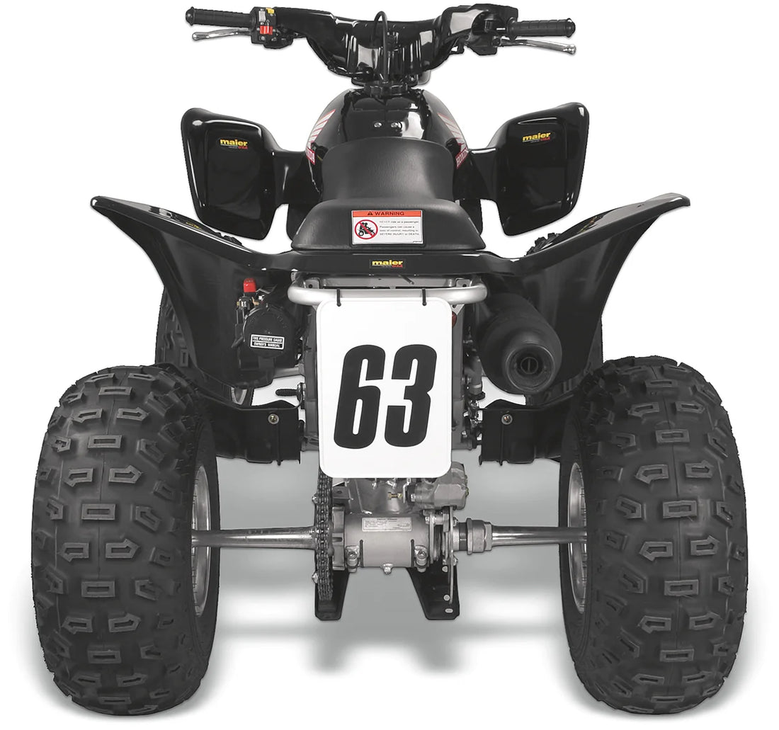 Maier Universal Number Plate - 7" x 10" - White - Side View