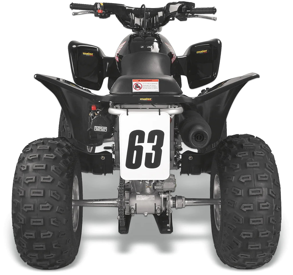 Maier Universal Number Plate - 7" x 10" - White - Side View