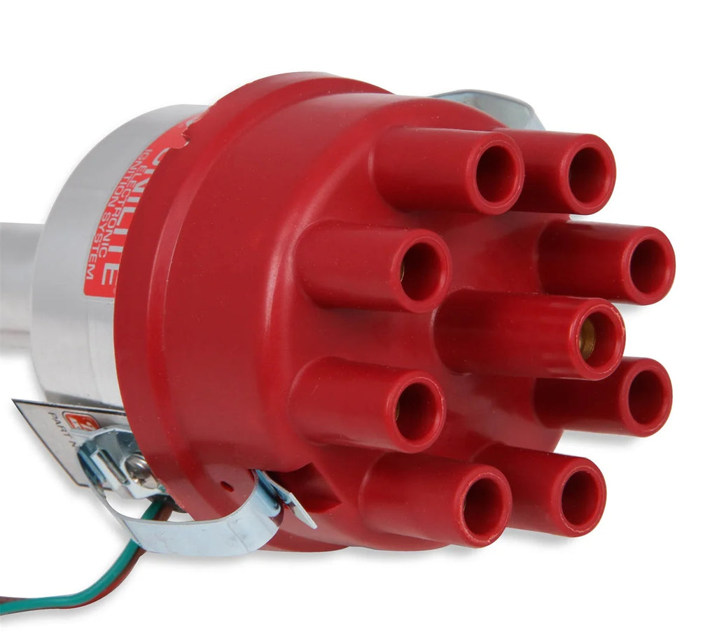 Mallory Mallory Unilite Distributor with built-in electronic ignition module. 3727501 - Back View