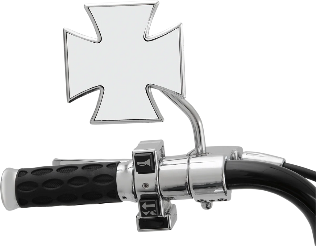 Maltese Mirror - Round Stem DragSpecialties 60-6009-SC4 - Back View