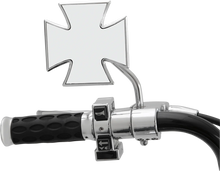 Load image into Gallery viewer, Maltese Mirror - Round Stem DragSpecialties 60-6009-SC4 - Back View