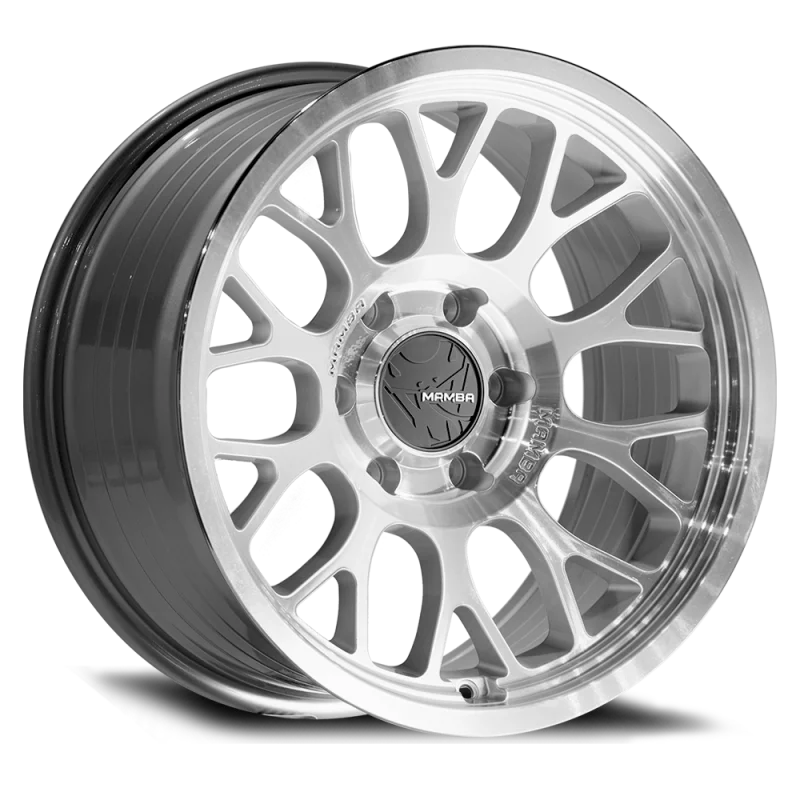 Mamba M28 20x9 5x127 ET-12 Silver Wheel w/ Mirror Machine Face & Lip