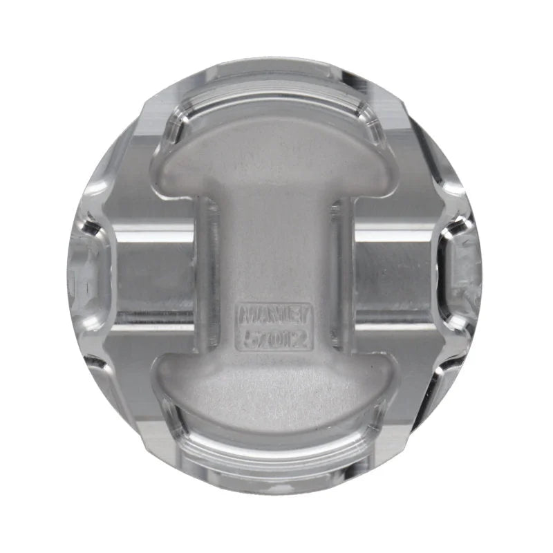 Manley 03-06 EVO VIII/IX 85mm STD Bore 8.5:1 (Extreme Duty) Dish Piston Set with Rings - Back View