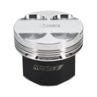 Load image into Gallery viewer, Manley 03-06 Evo 8/9 4G63T/4G63 85mm Std Size Bore 10.0/10.5:1 Flat Top Pistons w/ Rings - Side View