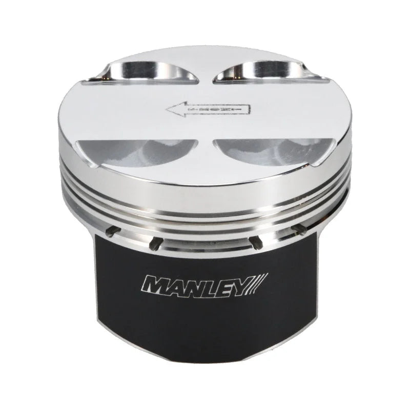 Manley 03-06 Evo 8/9 4G63T/4G63 85mm Std Size Bore 10.0/10.5:1 Flat Top Pistons w/ Rings - Side View