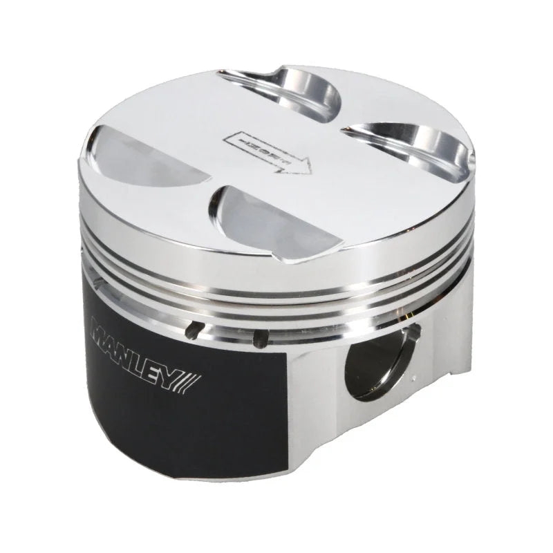 Manley 03-06 Evo 8/9 (7 Bolt 4G63T) 85.5mm +0.5mm Over Bore 9.0:1 Dish Pistons w/ Rings - Side View