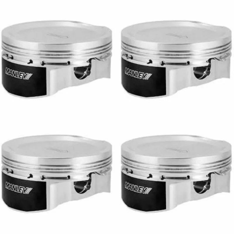 Manley 03-06 Evo 8/9 (7 Bolt 4G63T) 85mm STD Bore 8.5:1 Dish Extreme Duty Pistons w/ Rings - Back View