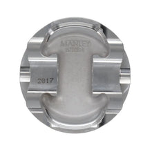 Load image into Gallery viewer, Manley 03-07 Nissan 350Z/Maxima 81.4mm Stroker 96.00mm +.5mm Bore 8.5:1 Dish Piston Set w/ Rings - Installation View