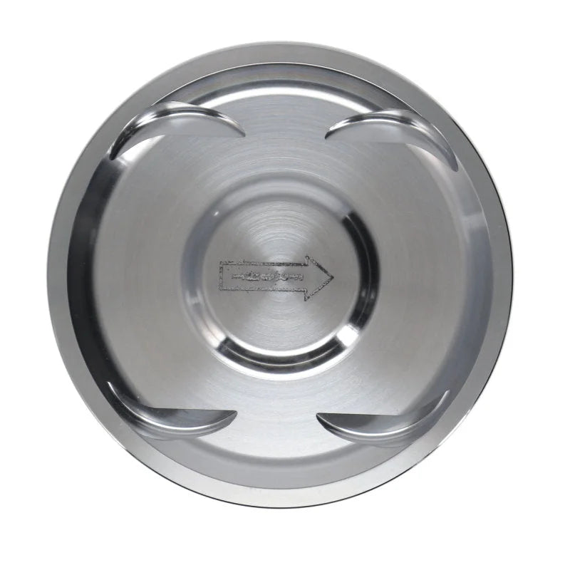 Manley 04+ Subaru WRX STi (EJ257) 75mm DE-STROKED 100mm +.5mm Bore 8.5:1 Dish Piston Set w/ Rings - Side View